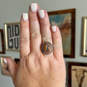 Flashy Mexican Fire Opal Ring